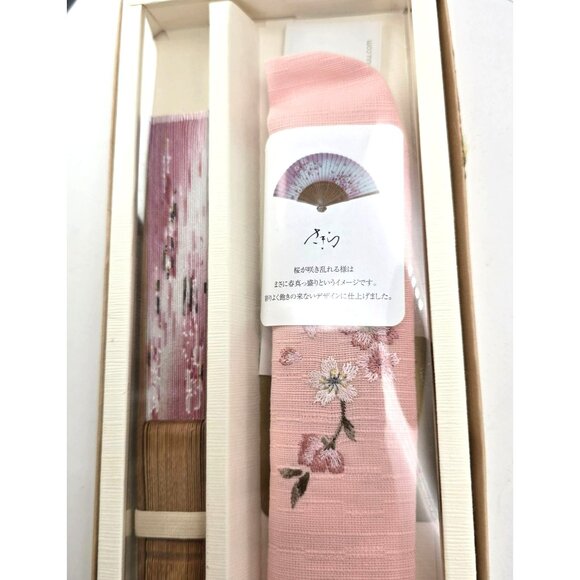 Japanese Calligraphy Artwork & Handcrafted Fan Gift Set je178 - Picture 5 of 6